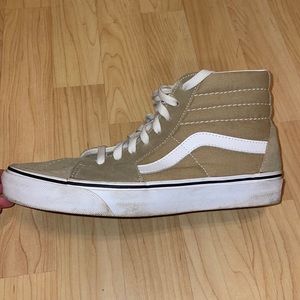 High Top Vans Size 9 Beige